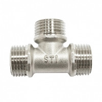 Тройник 1/2" Н-Н-Н никелированный Тройник 1/2" Н-Н-Н никелированный