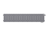 Радиатор Royal Thermo PianoForte 200 /Silver Satin - 18 секц. VDR