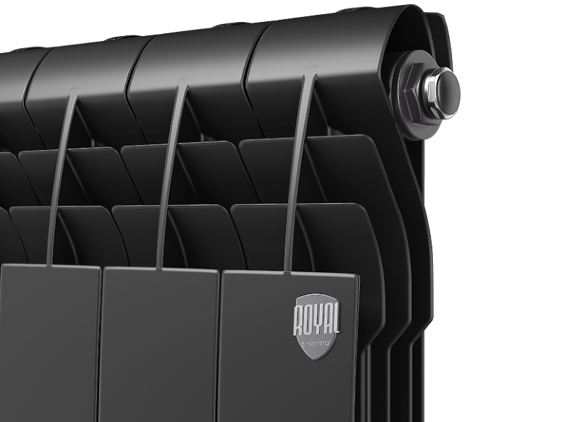 Радиатор алюминиевый Royal Thermo Biliner Alum 500 Noir Sable - 4 секц Радиатор алюминиевый Royal Thermo Biliner Alum 500 Noir Sable - 4 секц